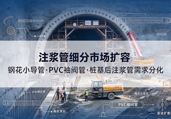东丰注浆管细分市场扩容，隧道钢花小导管、PVC 袖阀管、桩基后注浆管需求分化